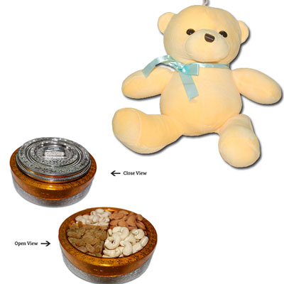 "Yellow Teddy BST -8909, Millionaire Dry Fruit Box - Click here to View more details about this Product
